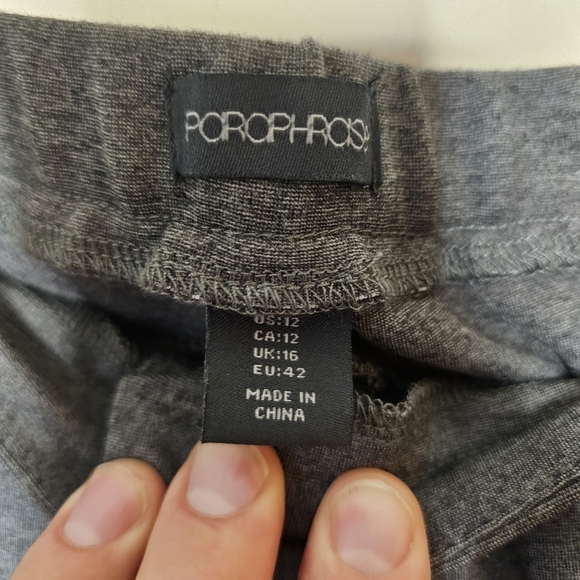 Paraphrase Heavy Work Legging Fake Pockets Zipper Ankles Size 12 - Picture 4 of 6